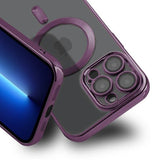iPhone 13 Pro Skal Glitter Transparent MagSafe Lila