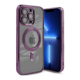 iPhone 13 Pro Skal Glitter Transparent MagSafe Lila