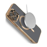 iPhone 13 Pro Max Skal Glitter Transparent MagSafe Guld