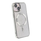 iPhone 13 Skal Glitter Transparent MagSafe Silver