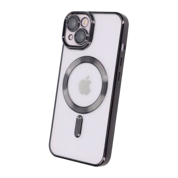 iPhone 14 Skal Glitter Transparent MagSafe Svart