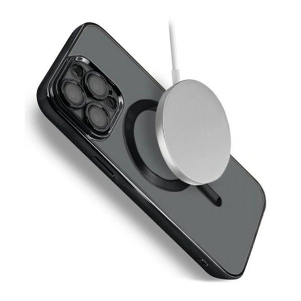 iPhone 15 Pro Max Skal Glitter Transparent MagSafe Svart