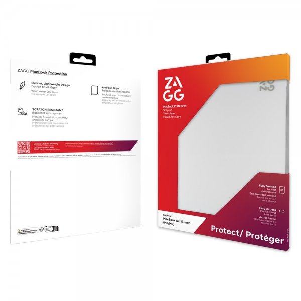 ZAGG MacBook Air 13 M2 (A2681)/M3 (A3113) Skal Hardshell Transparent