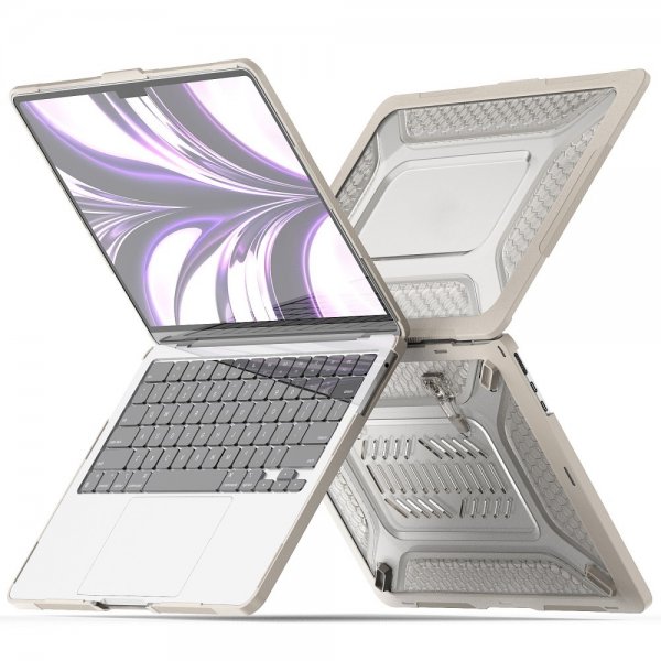 MacBook Air 13 M2 (A2681) Skal Armor Stativfunktion Beige