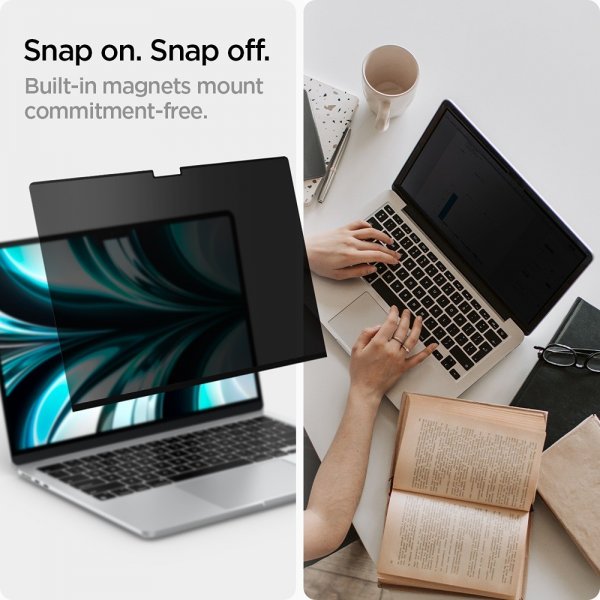 Spigen MacBook Air 13 M2/M3/M4 Skärmskydd Safe View