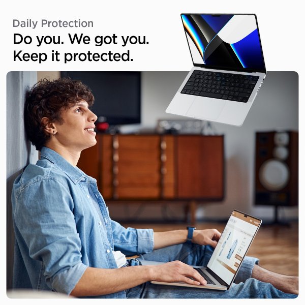 Spigen MacBook Pro 14 M1 (A2442)/M2 (A2779)/M3 (A2918 A2992) Skärmskydd GLAS.tR Slim