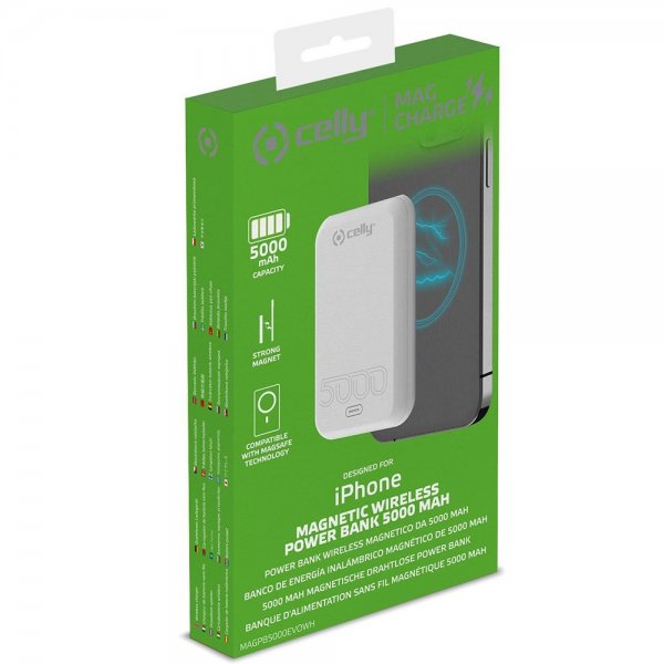 Celly Magnetic Wireless Powerbank 5000 mAh MagSafe