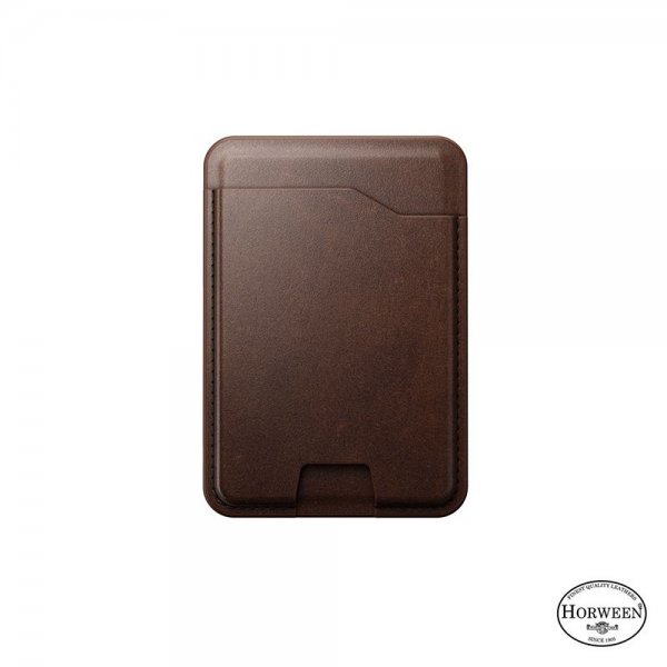Nomad MagSafe Korthållare Leather Mag Wallet Find My Tracking Brun