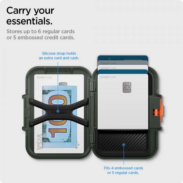 Spigen MagSafe Korthållare Lock Fit MagFit Military Green