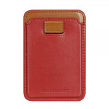 Dux Ducis MagSafe Korthållare Magnetic Leather Wallet Röd
