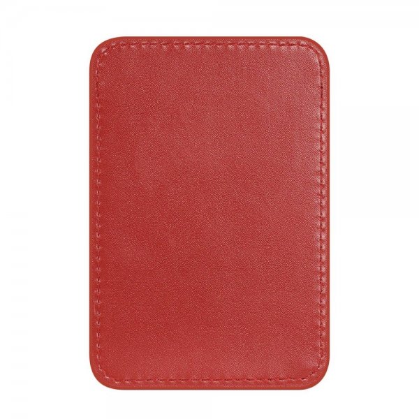 Dux Ducis MagSafe Korthållare Magnetic Leather Wallet Röd