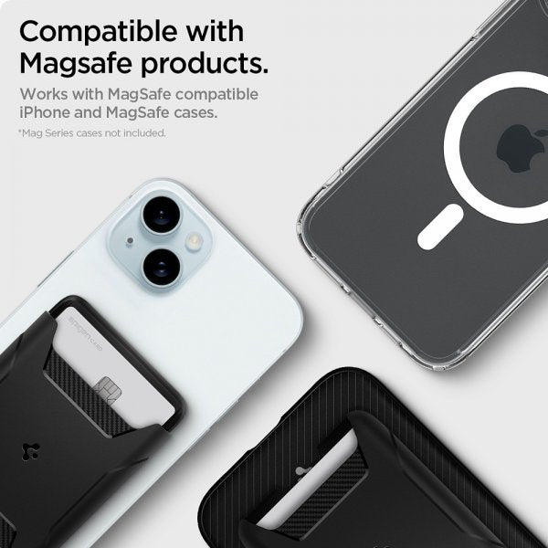 Spigen MagSafe Korthållare Rugged Armor 3 Cards MagFit Svart