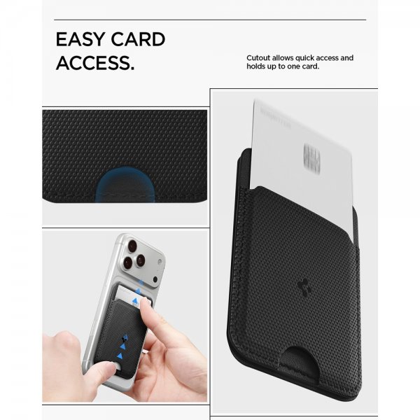 Spigen MagSafe Korthållare Slim Fold MagFit Svart Svart