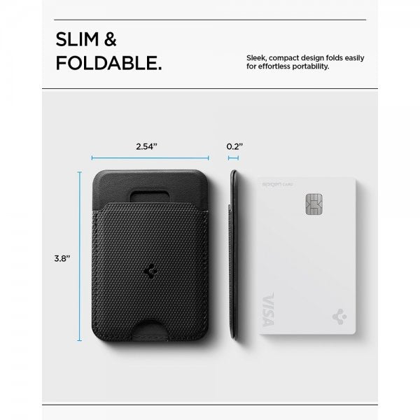 Spigen MagSafe Korthållare Slim Fold MagFit Svart Svart