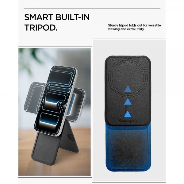 Spigen MagSafe Korthållare Slim Fold MagFit Tripod Svart