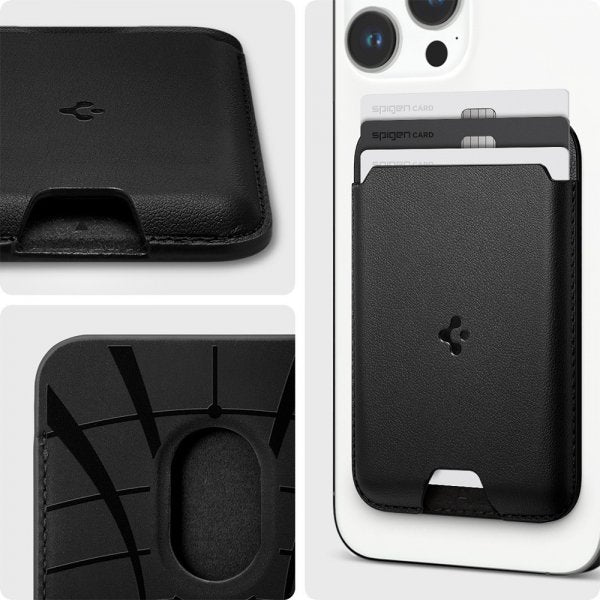 Spigen MagSafe Korthållare Valentinus 3 Cards Holder MagFit Svart