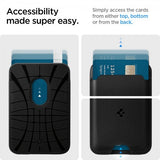 Spigen MagSafe Korthållare Valentinus 3 Cards Holder MagFit Svart