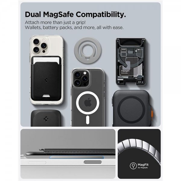 Spigen MagSafe Mobilhållare Dual Pop Grå