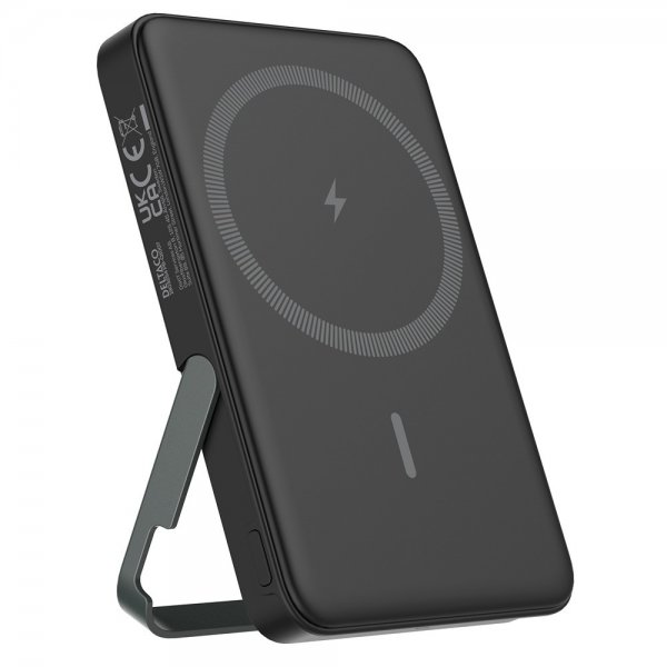 Deltaco MagSafe Powerbank med Stativ 5000 mAh 20W Svart
