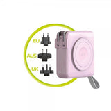 Mobile Origin MagSafe-powerbank/Reseladdare Inbyggda kablar/Apple Watch-laddning Rosa