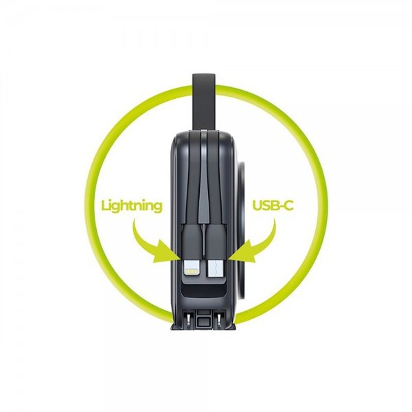 Mobile Origin MagSafe-powerbank/Reseladdare Inbyggda kablar/Apple Watch-laddning Svart