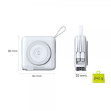 Mobile Origin MagSafe-powerbank/Reseladdare Inbyggda kablar/Apple Watch-laddning Vit