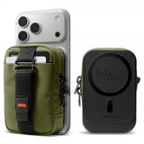 Spigen MagSafe Väska Portable Organizer Pouch Snap Zip MagFit Olive Green