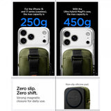 Spigen MagSafe Väska Portable Organizer Pouch Snap Zip MagFit Olive Green