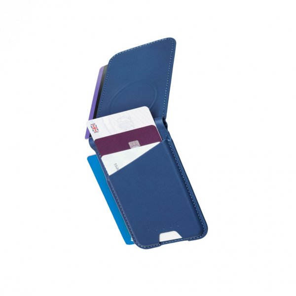 Mujjo Korthållare MagSafe Wallet Stand Monaco Blue