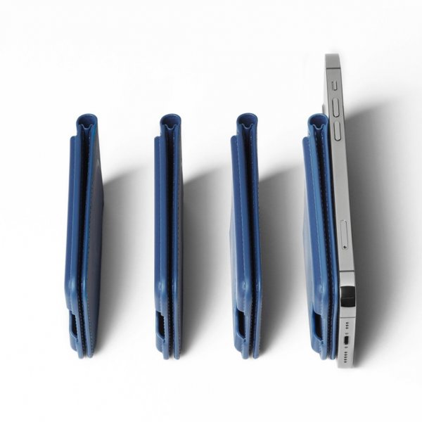Mujjo Korthållare MagSafe Wallet Stand Monaco Blue