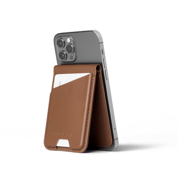 Mujjo Korthållare MagSafe Wallet Stand Tan