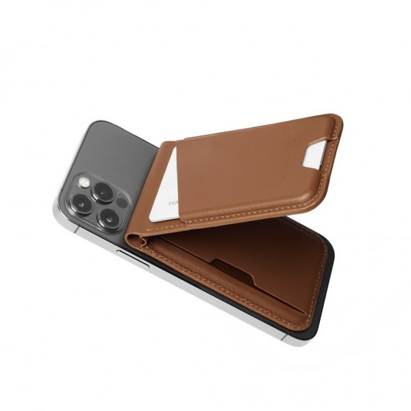 Mujjo Korthållare MagSafe Wallet Stand Tan