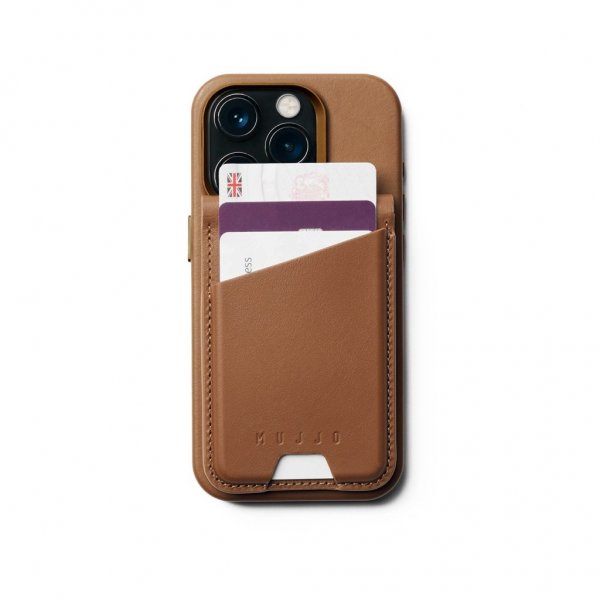Mujjo Korthållare MagSafe Wallet Stand Tan