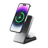 ALOGIC Matrix 2-In-1 Universal Magnetic Charging Dock MagSafe Svart