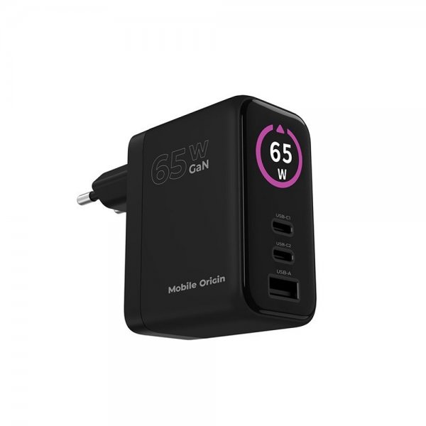 Mobile Origin Laddare med Display GaN 65W