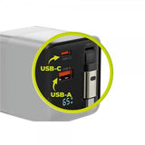 Mobile Origin Laddare med Display GaN 65W inbyggd USB-C Kabel