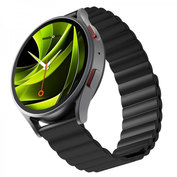 Mobile Origin Samsung Galaxy Watch 20mm Armband Easy Strap Svart