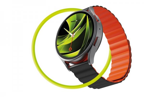 Mobile Origin Samsung Galaxy Watch 8 40/44mm/Classic 46mm Armband Easy Strap Svart Orange