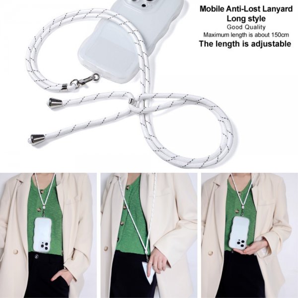 Imak Mobilhalsband Lanyard Crossbody Strap Vit