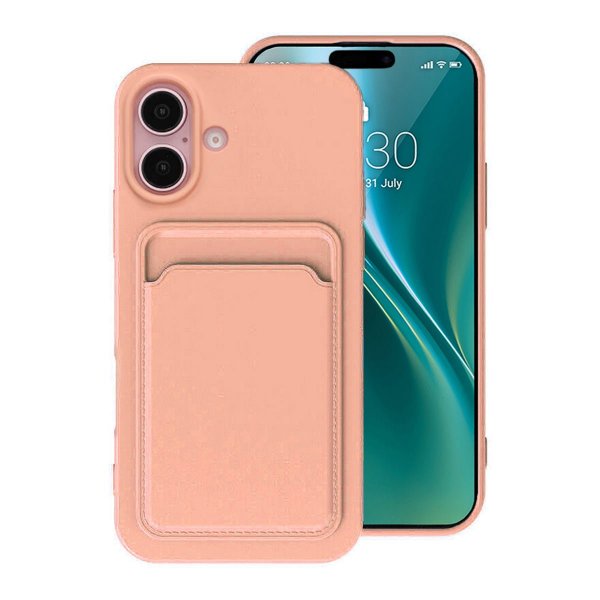 iPhone 16 Skal Korthållare Rosa