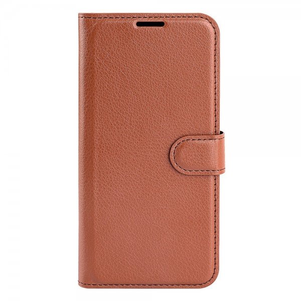 Motorola Edge 30 Fodral Litchi Brun