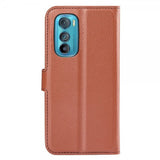 Motorola Edge 30 Fodral Litchi Brun
