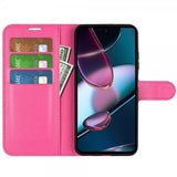 Motorola Edge 30 Fodral Litchi Magenta