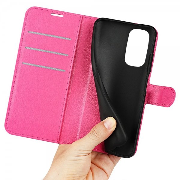 Motorola Edge 30 Fodral Litchi Magenta
