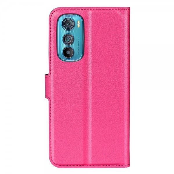 Motorola Edge 30 Fodral Litchi Magenta