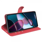 Motorola Edge 30 Fodral Litchi Röd