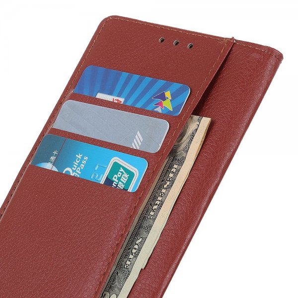 Motorola Edge 30 Neo Fodral Litchi Brun