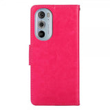 Motorola Edge 30 Pro Fodral med Kortfack Magenta