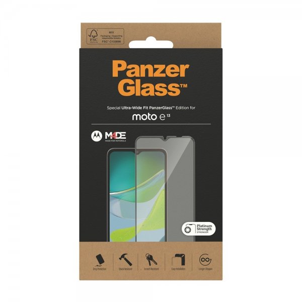 PanzerGlass Motorola Moto E13 Skärmskydd Ultra-Wide Fit