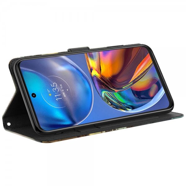 Motorola Moto e22i Fodral Motiv Katt och Tiger